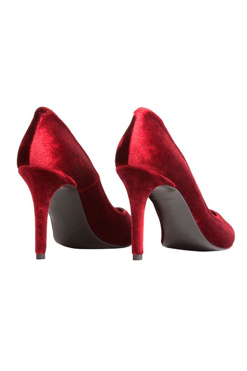 zapatos salon terciopelo granate complementos invitadas bodas nocheviejo comprar online apparentia