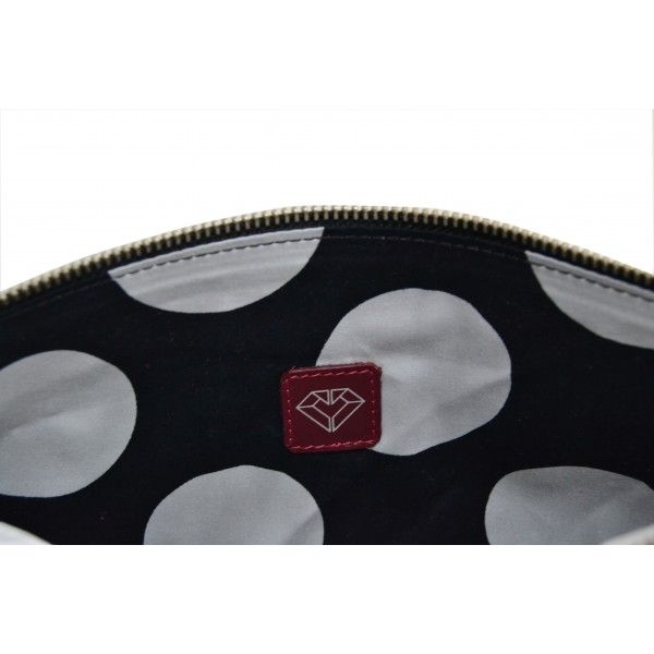 clutch azul estampado flores bordadas interior carmen berdonces