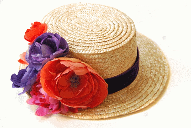 canotier de flores rosas naranjas moradas de taneke online