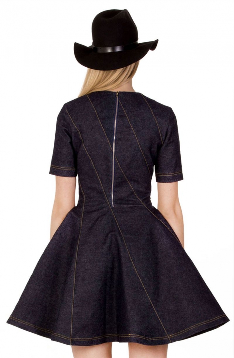 vestido corto de vuelo vaquero de felipe albernaz online