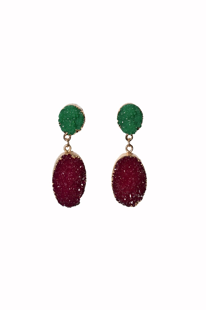 pendientes verdes y burdeos complemento ideal apparentia joyas eventos invitadas bodas