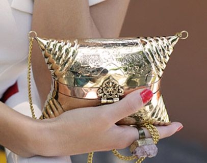 Copper gold brass handbag online