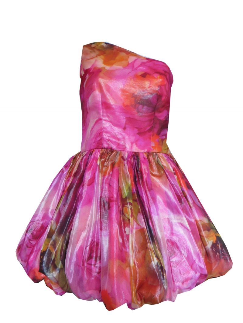 vestido vuelo globo rosa