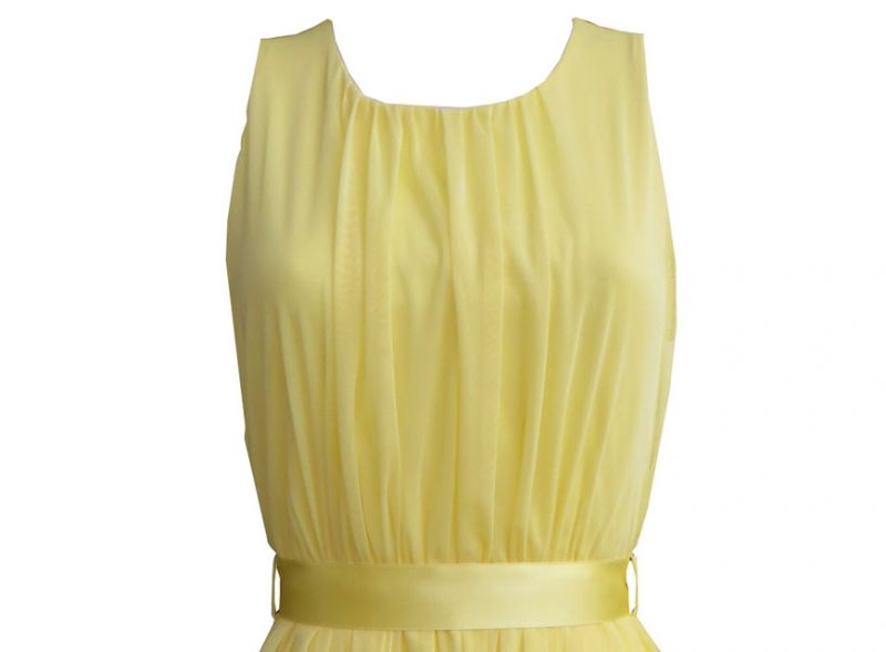 vestido corto de tul amarillo online