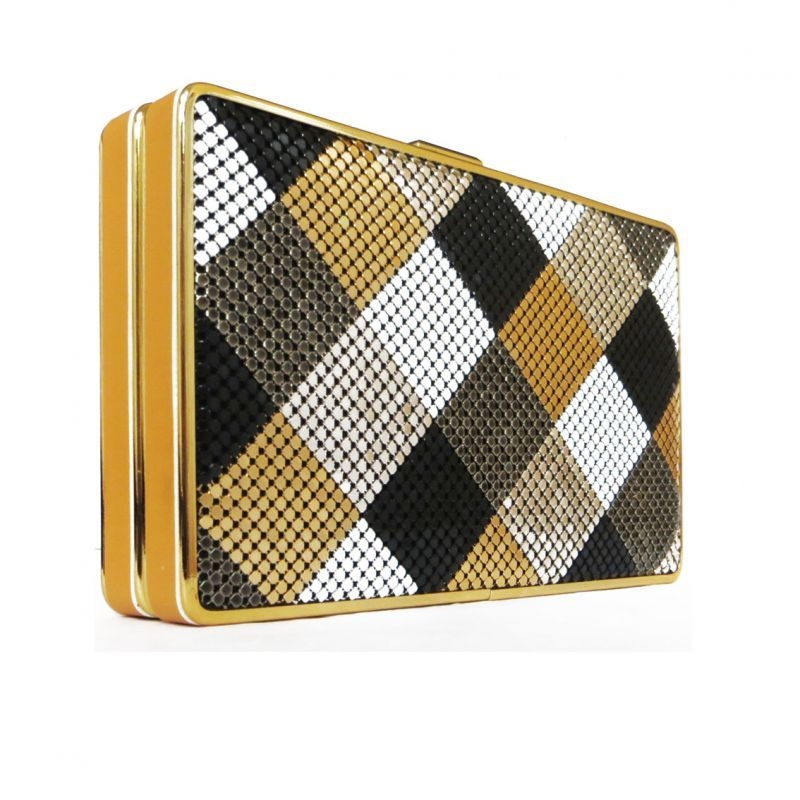 bolso de fiesta rectangular en colores metalizados