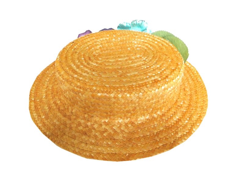 tocado sombrero canotier de flores para boda cocotel online