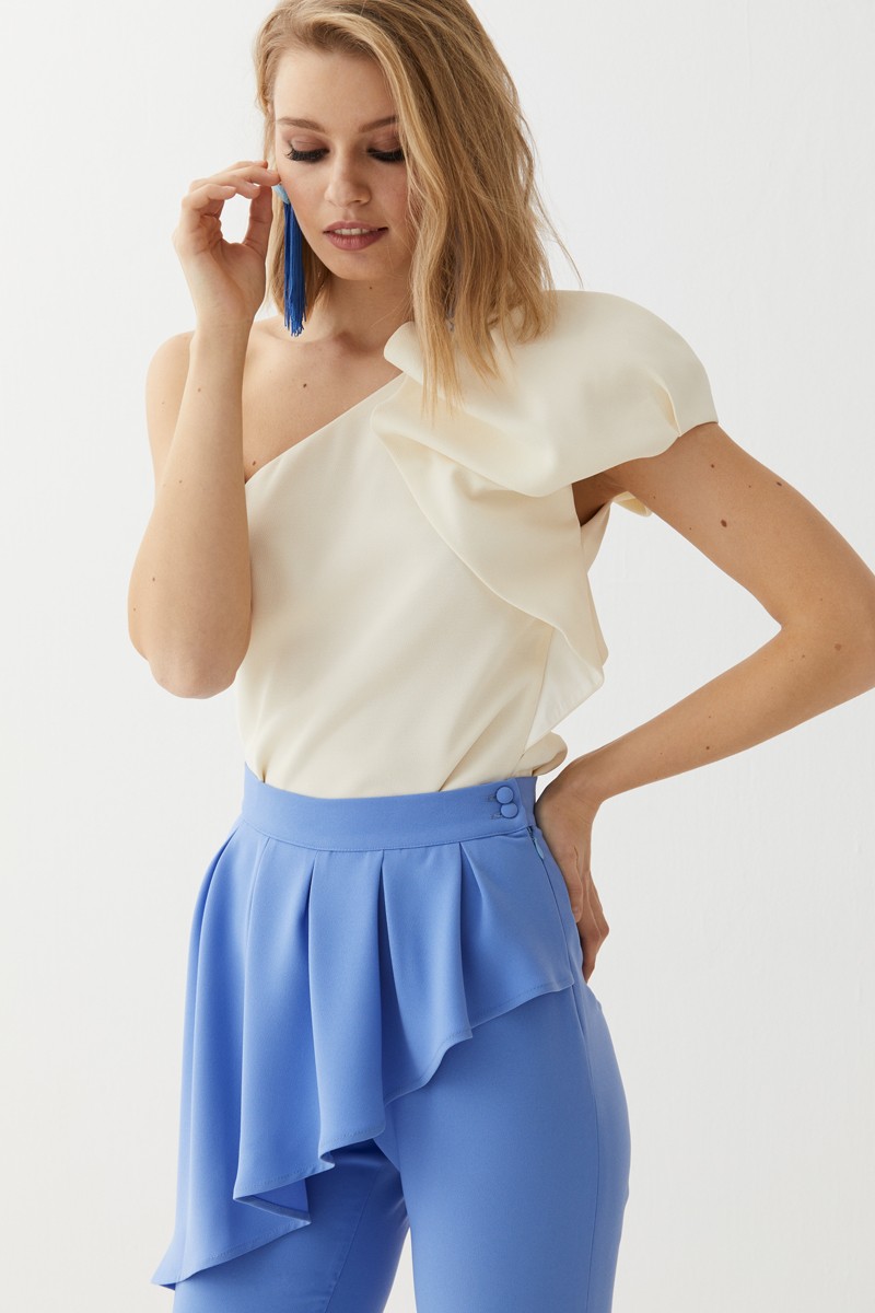 complementos boda online. pendientes de flecos azules con piedras para invitadas bodas de apparentia comprar online