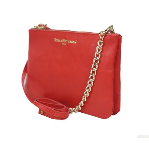 Bolso clutch piel rojo SAN en piel de Stella Rittwagen 