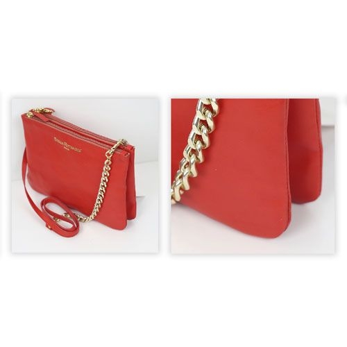 Bolso clutch piel rojo SAN en piel de Stella Rittwagen 