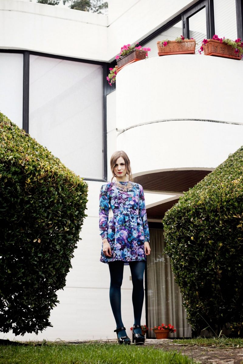 vestido de fiesta corto de flores arimoka online