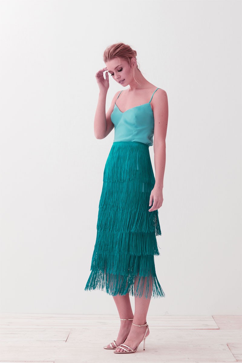faldas de flecos de colores para invitadas boda fiesta coctel comprar online en apparentia