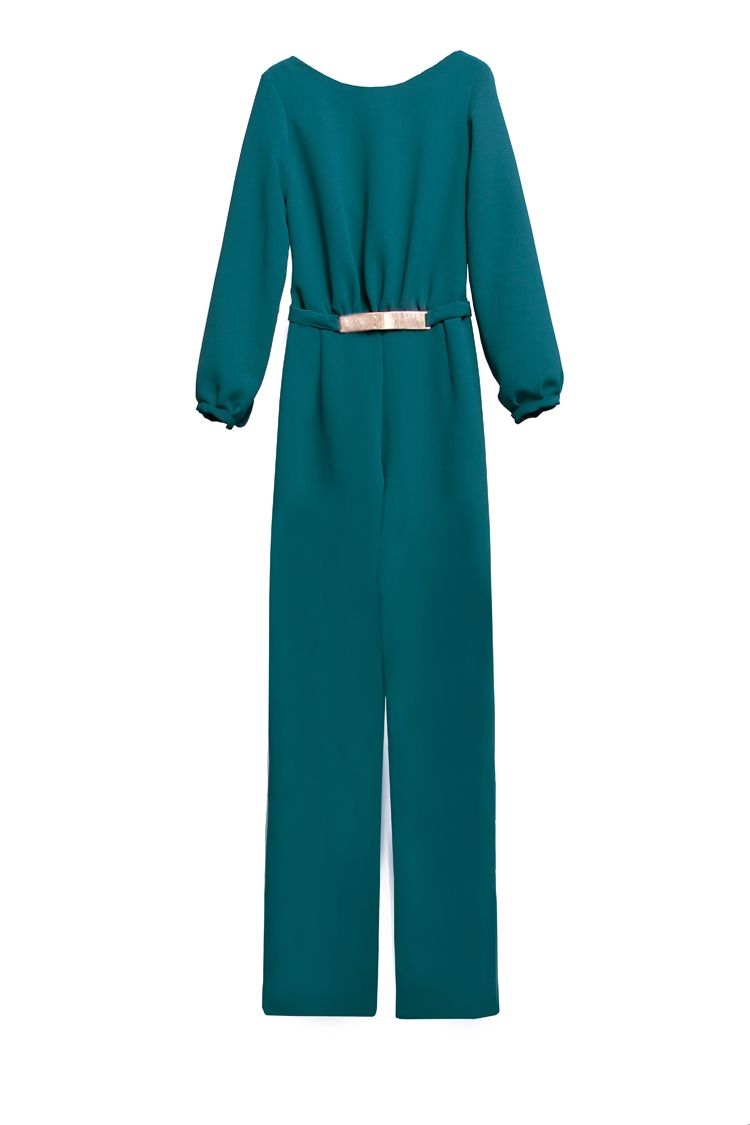 mono verde escote espalda cruzada para boda y nochevieja