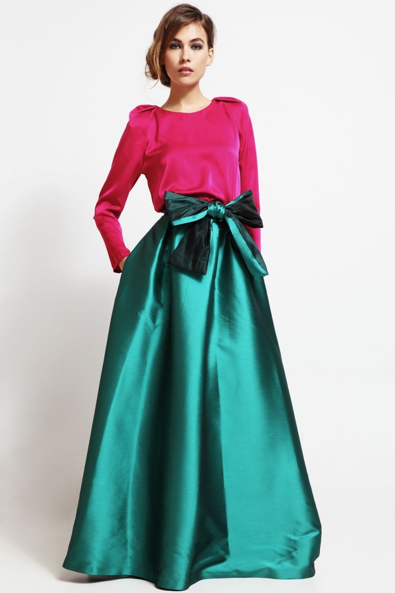 blusa rosa mangas abullonadas para boda y nochevieja