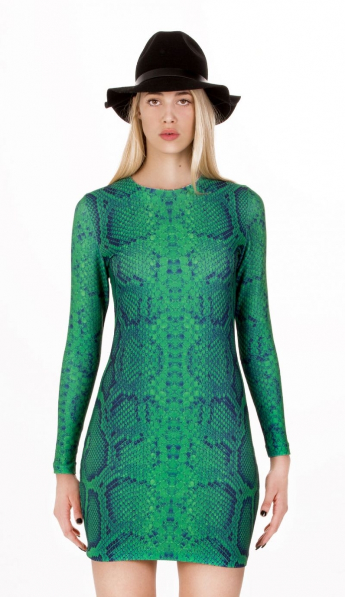 feliep albernaz vestido corto con estampado de piton verde comprar online