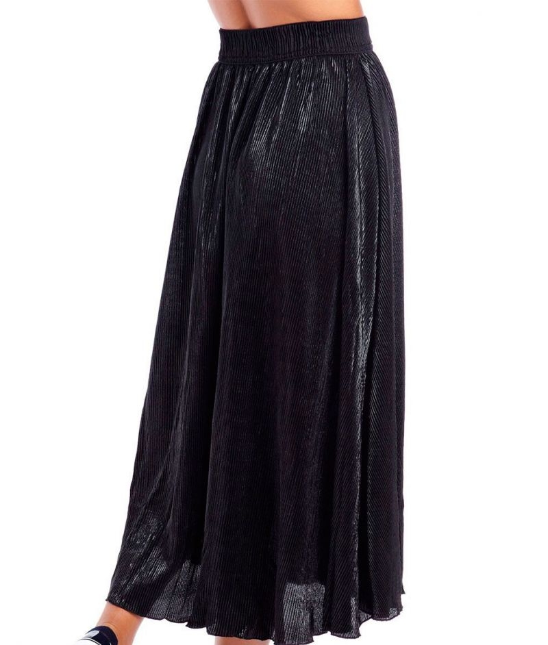 falda larga metalizada de q2 para fiesta nochevieja