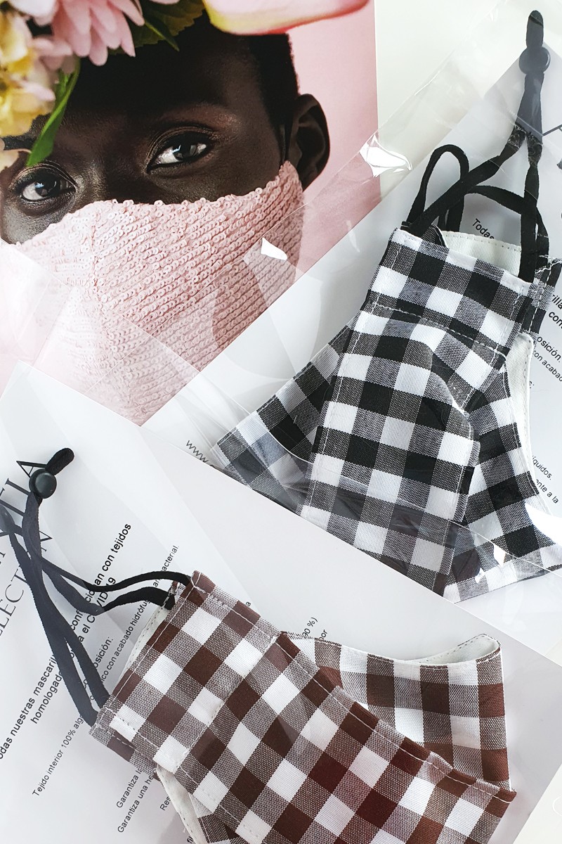 comprar online mascarillas homologadas para el covid 19 con tejidos estampados, de lunares, de colores lisos, para mujer,  hombre, infantiles de apparentia