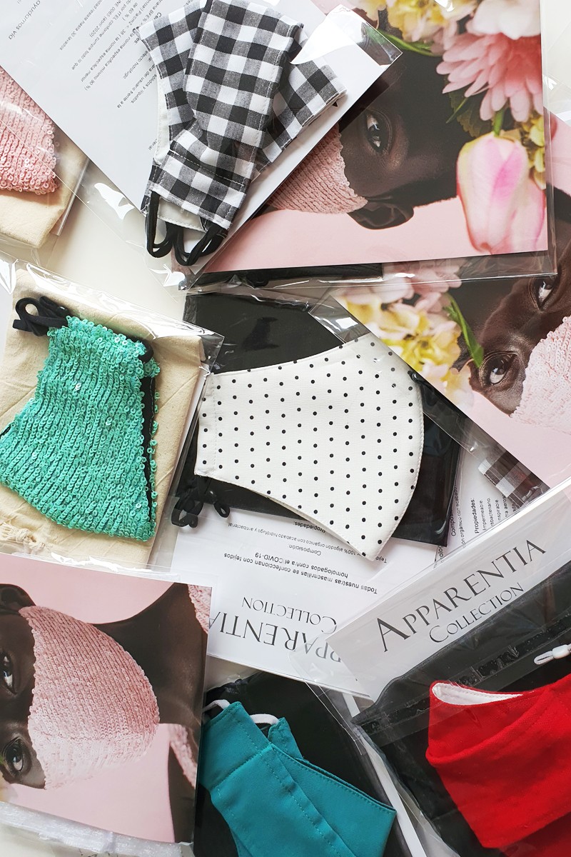 comprar mascarillas homologadas para el covid 19 reutilizables con tejidos estampados, de lunares, de colores lisos, para mujer,  hombre, infantiles de apparentia