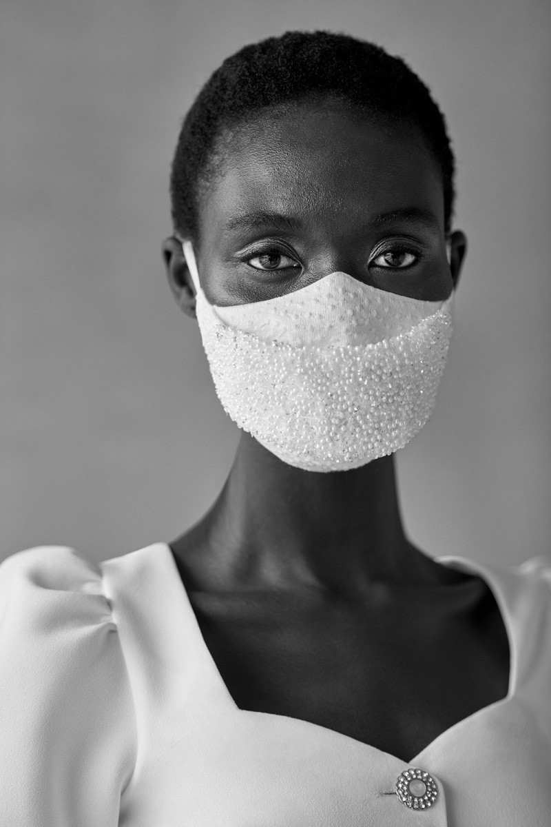 conjunto para novia civil top corto joya y falda midi con botones para boda civil, evento bautizo o comunion