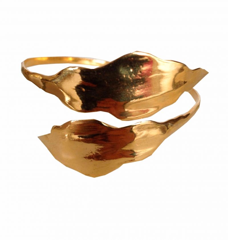 pulsera brazalete de hoja  calas de oro rosa u oro amarillo de nucca sevilla online