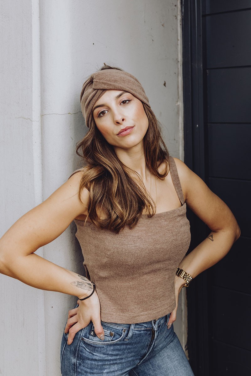 comprar top de punto de tirante marron coleccion casual streetstyle apparentia