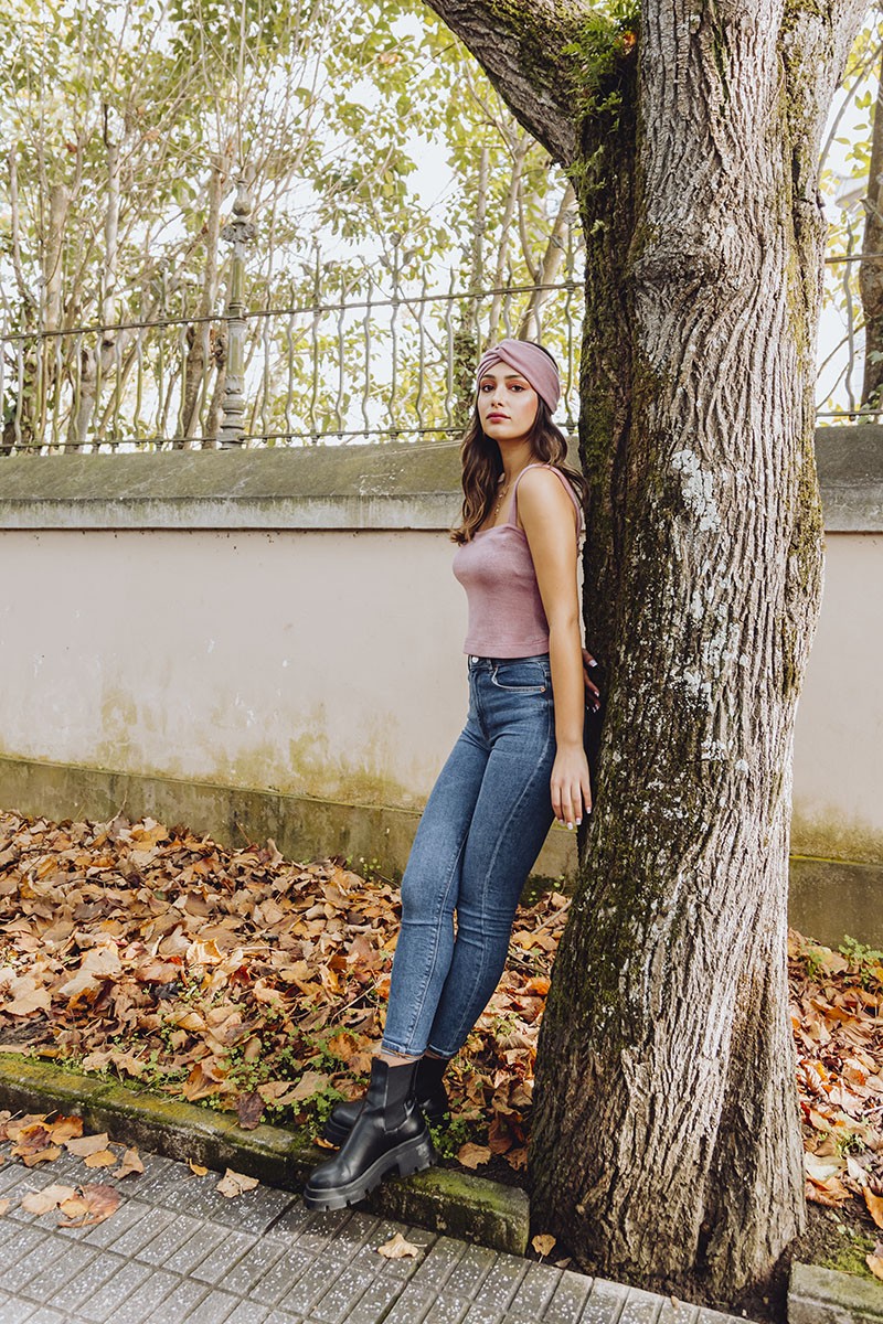 top de punto rosa de tirante coleccion casual otoño invierno 2020 apparentia streetstyle