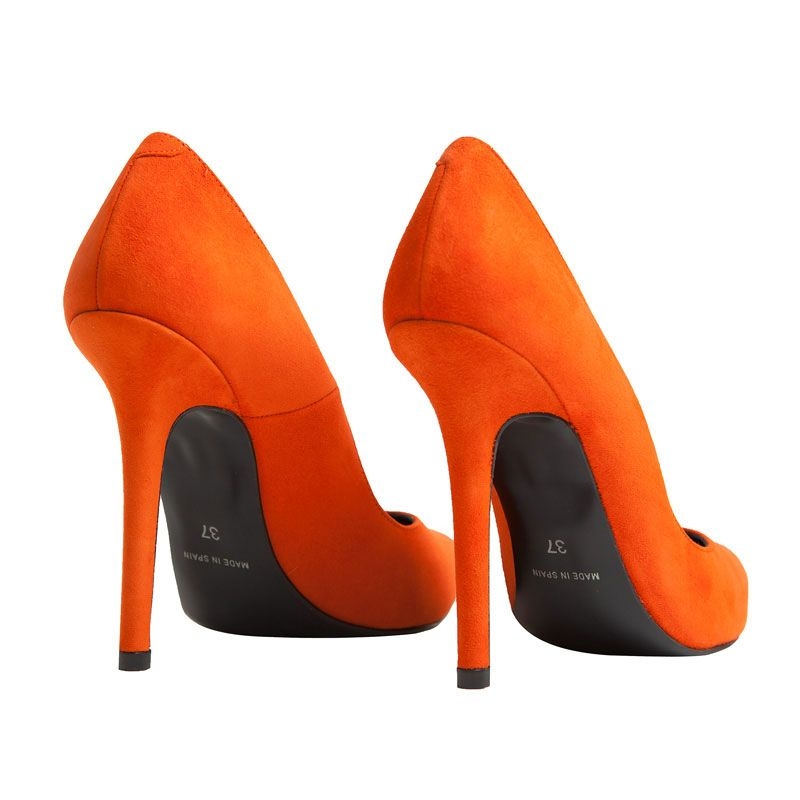 primavera verano zapatos de salon ante naranja de mas34 online