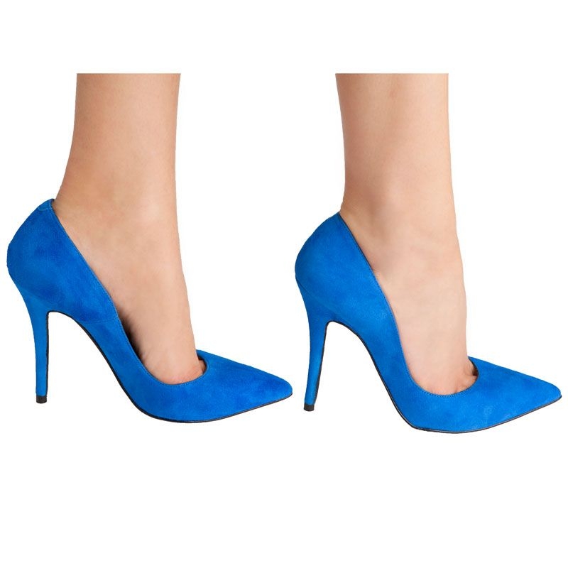 primavera verano zapatos de salon ante azulon de mas34 online