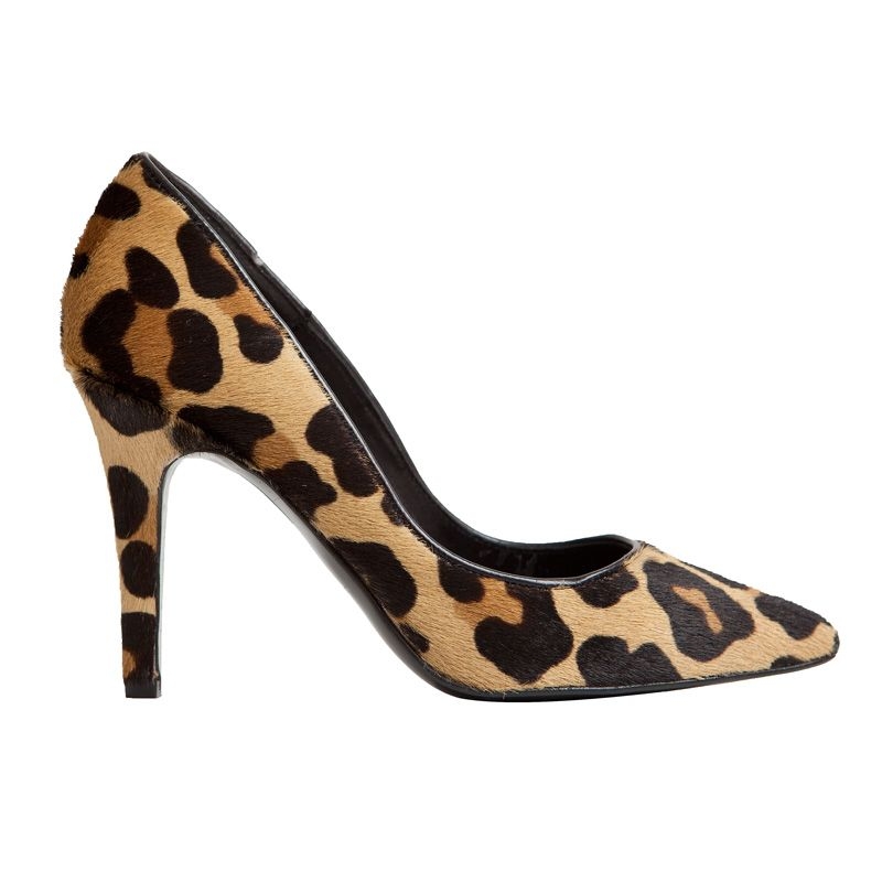 salones estampado animal print de mas34 apparentia con tacon comodo de 9 cm en piel de potro