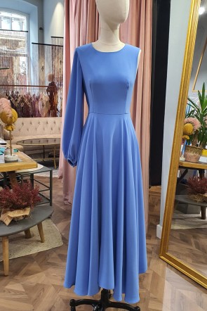 Vestido de flecos - LAST UNITS. ASYMMETRIC deep blue dress - Womance