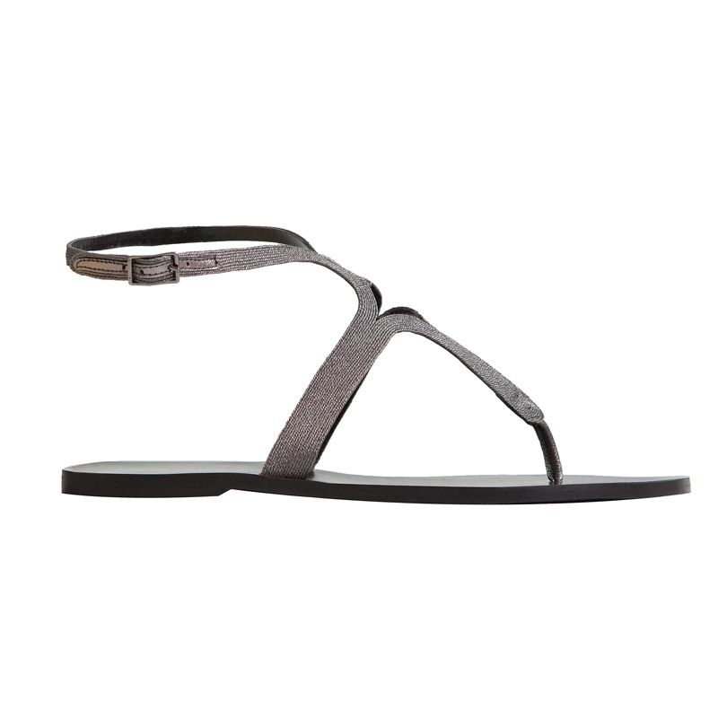 sandalia gris plomo plana de mas 34 apparentia