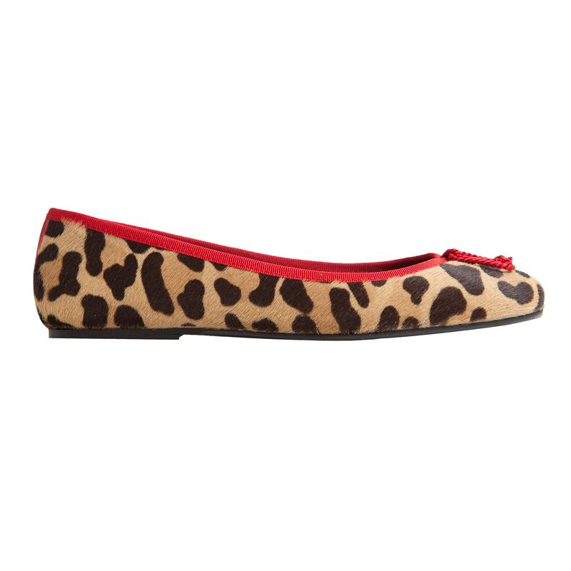 bailarinas estampado leopardo ribete rojo animal print mas34