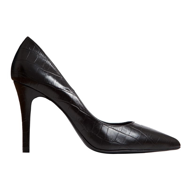 zapatos tacon stiletto salones piel grabada efecto coco de mas34