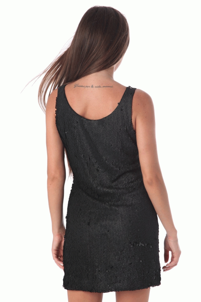 comprar online vestido negro de lentejuelas para una fiesta de Q2