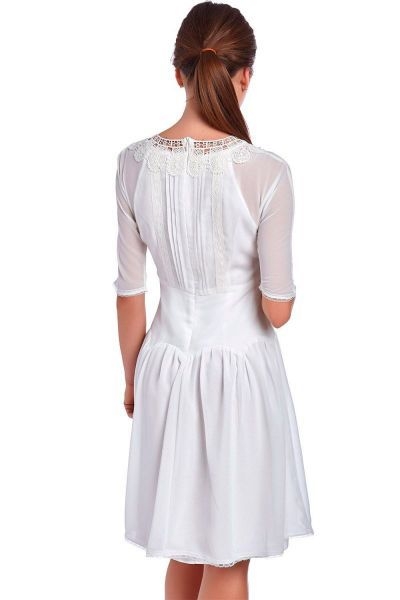 comprar vestido blanco con mangas de Q2