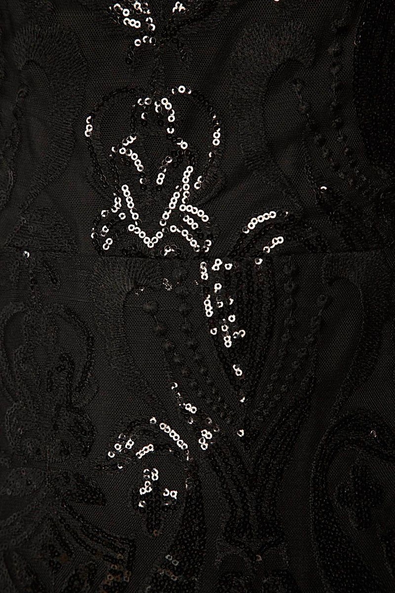 vestido ajustado negro de corte sirena para eventos y fiestas de q2 en apparentia