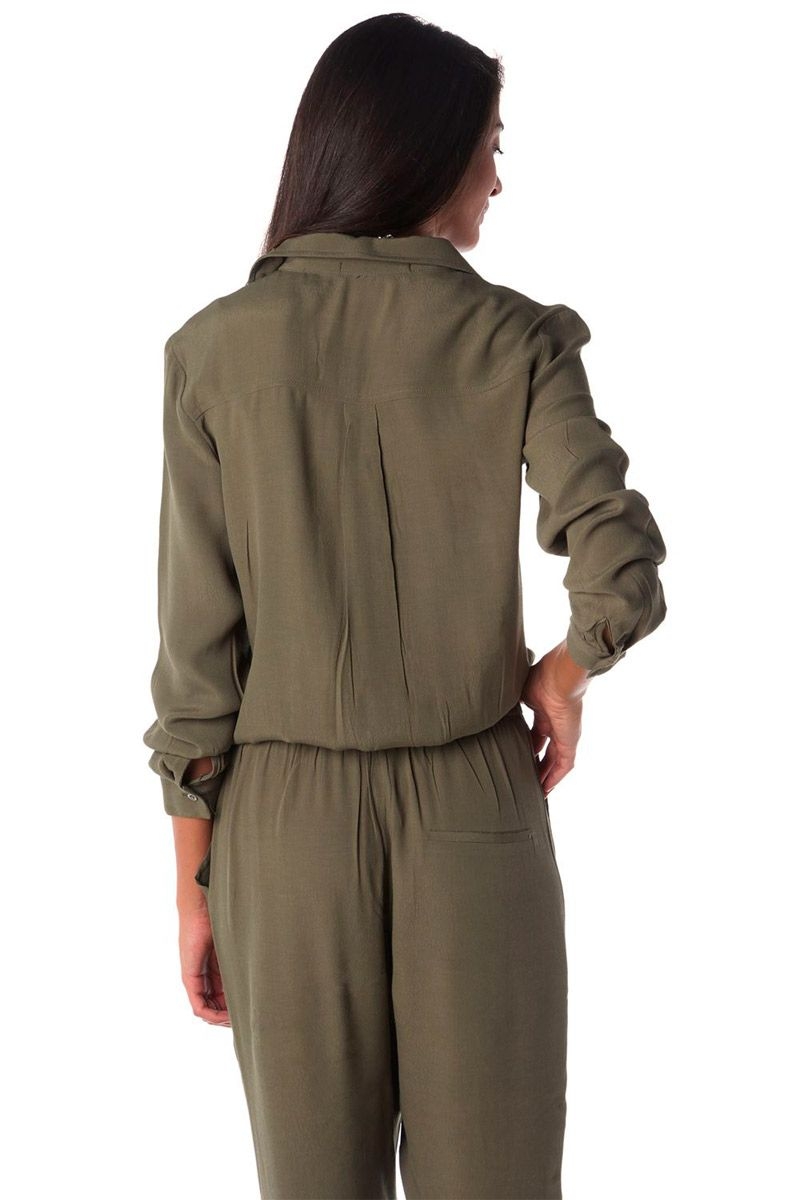 comprar mono verde de manga larga y pernera estrecha de q2 en apparentia