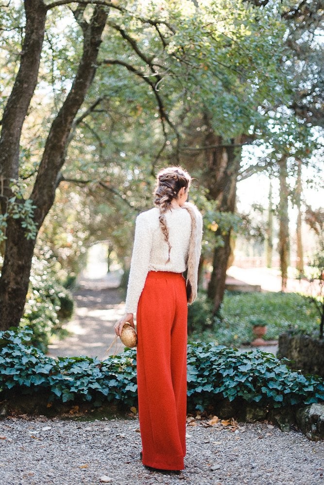 conjunto de palazzo y cuerpo para invitadas otoño 2019 de apparentia