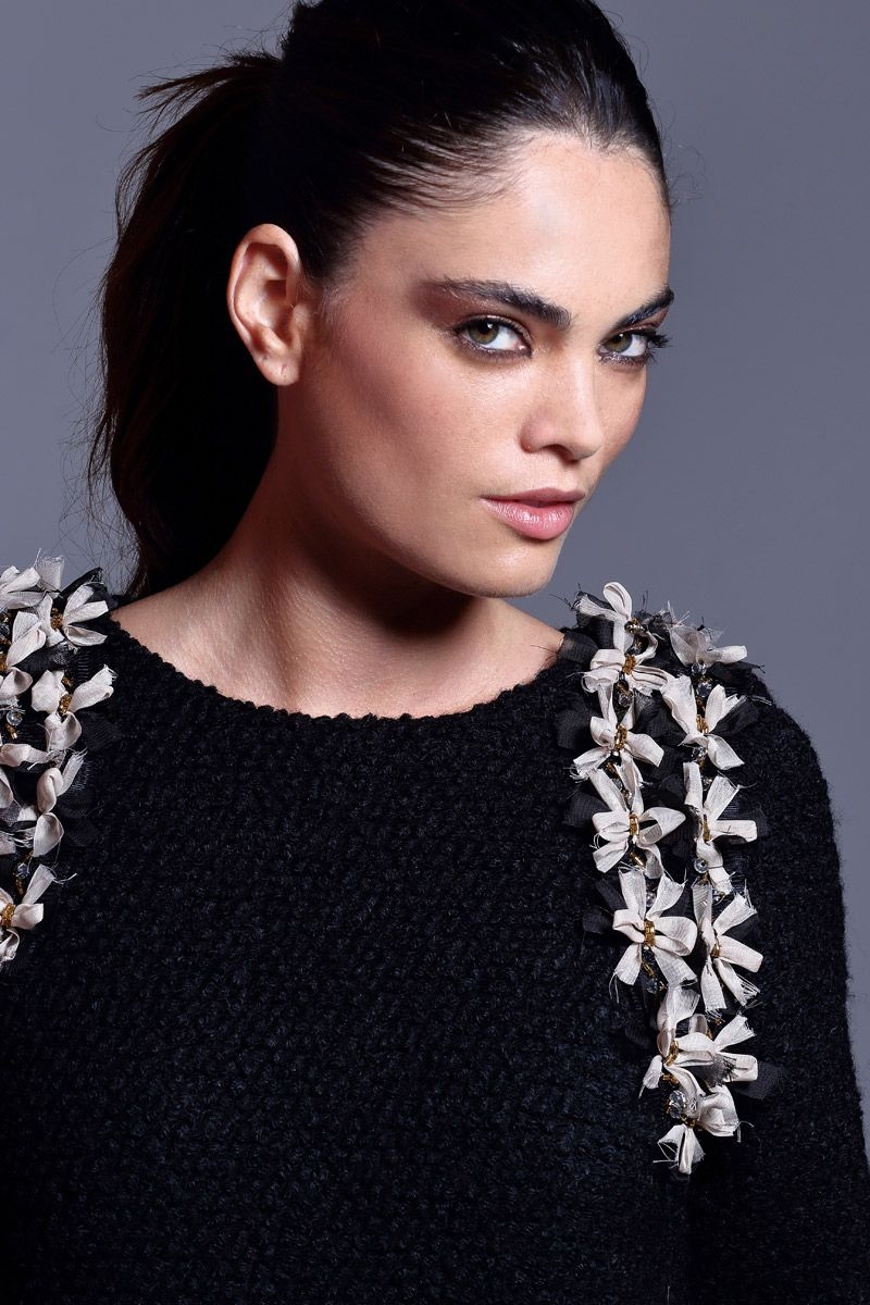 comprar online jersey negro de baguilla de lana con lazos chanel de otoño invierno para evento ocasion especial oficina de apparentia