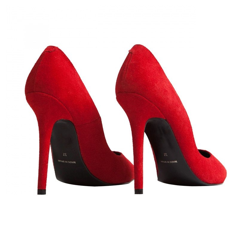 stilettos de ante rojo con tacon de 10 cm para bodas eventos fiestas coctel nochevieja de mas34 en apparentia
