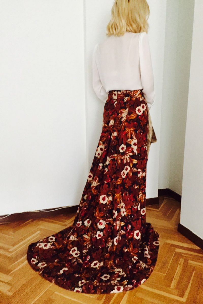 falda de flores larga de fiesta de bouret en apparentia