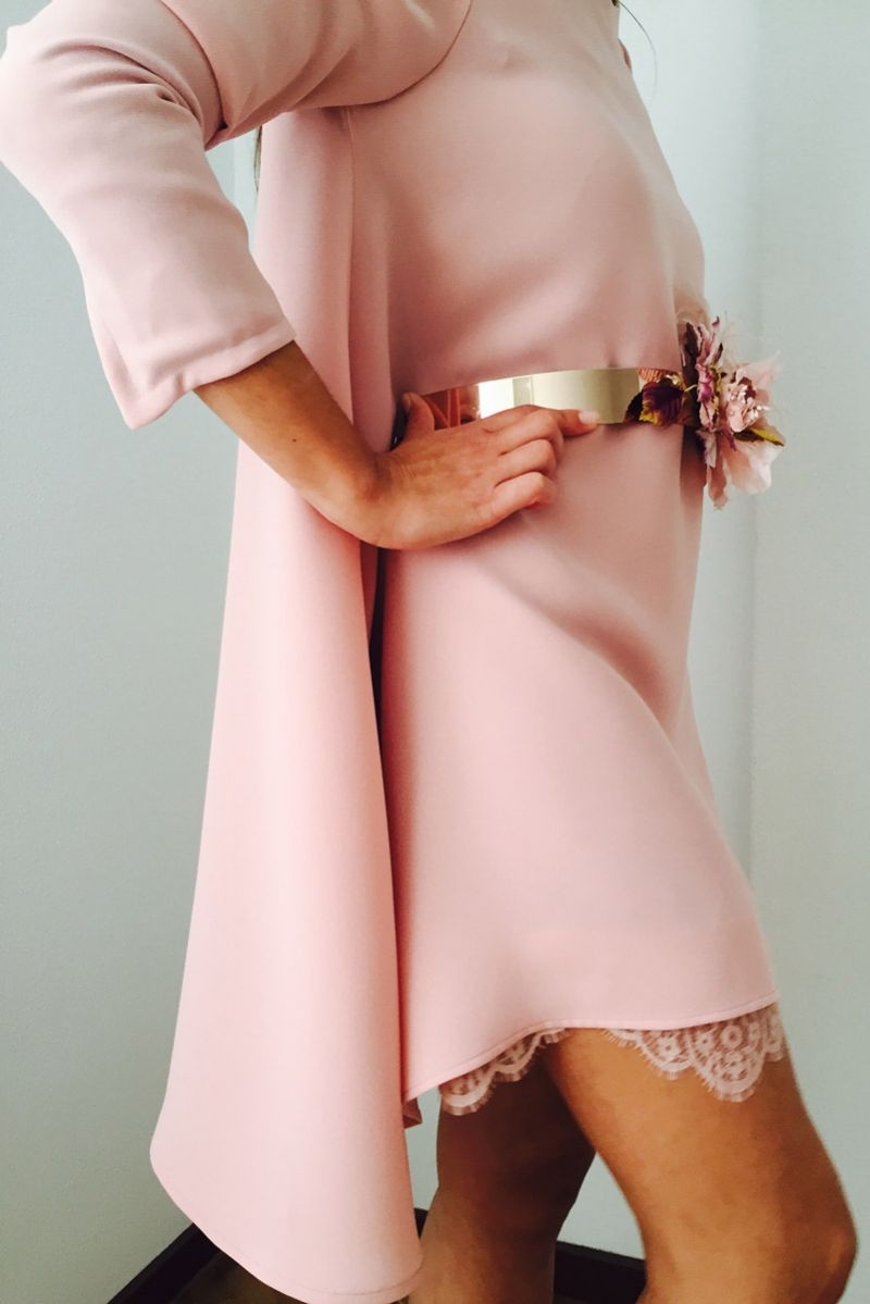 comprar online vestido capa de fiesta rosa de otoño invierno para bodas eventos fiestas coctel nochevieja de bouret en apparentia