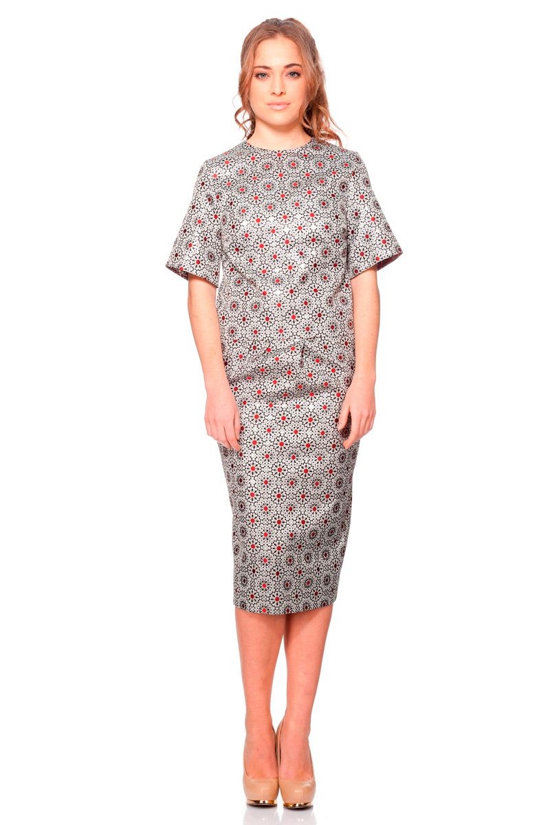 falda de tubo estampado lurex plata para eventos fiestas de rocknrom en apparentia