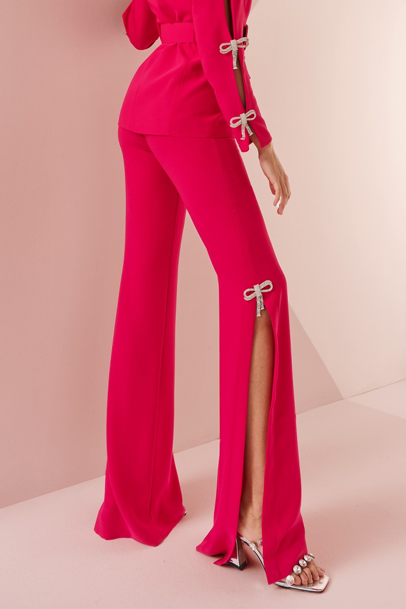 comprar pantalon palazzo rosa fucsia para invitadas a boda de dia, graduacion, evento, comunion, comprar online