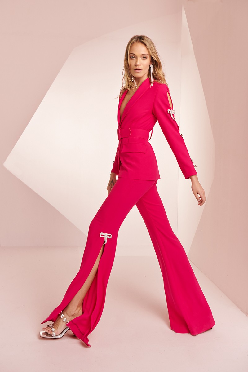 comprar pantalon palazzo rosa fucsia para invitadas a boda de dia, graduacion, evento, comunion, comprar online, shop online, pink suit
