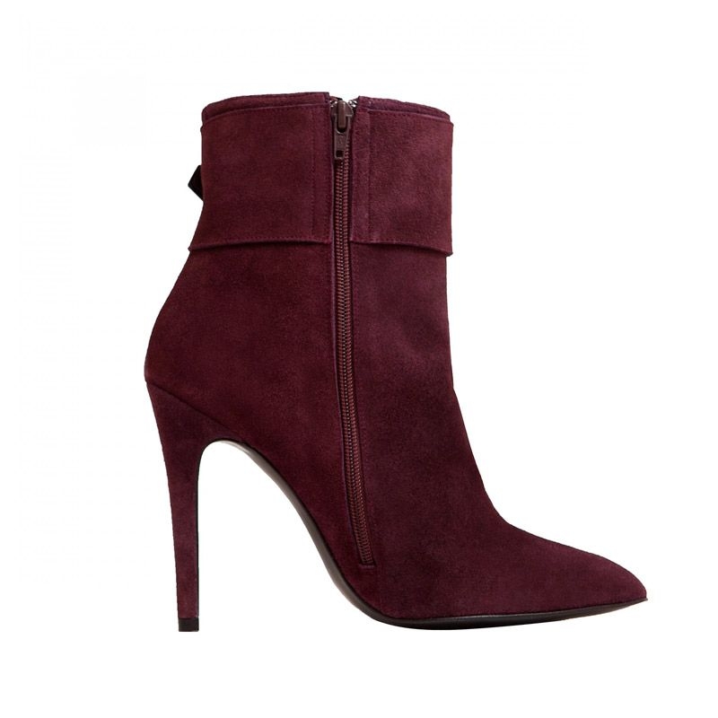 botin granate de ante con tacon alto de mas 34 en apparentia