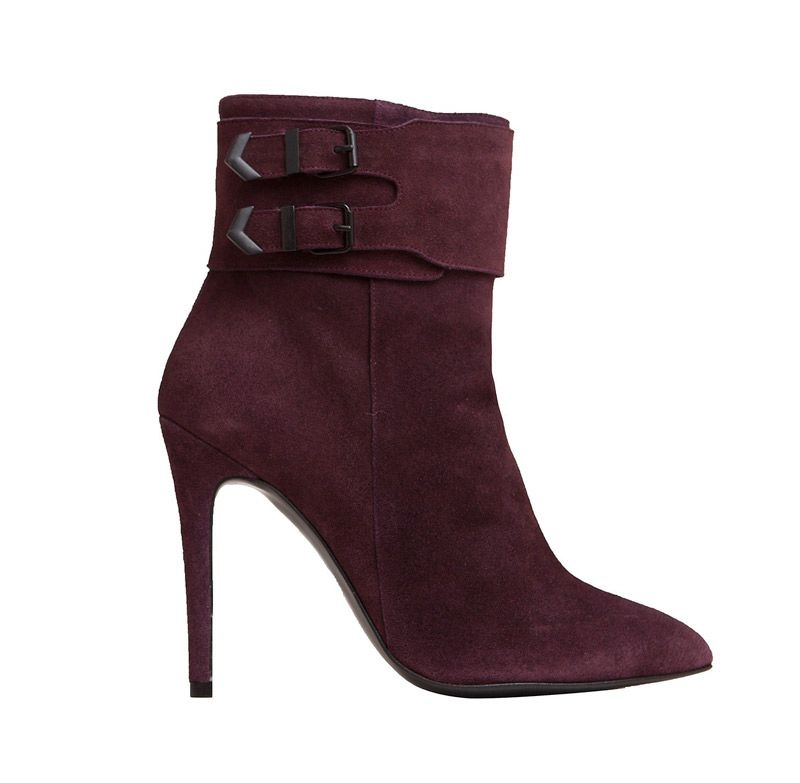 botines granates de ante con tacon alto de mas34 en apparentia