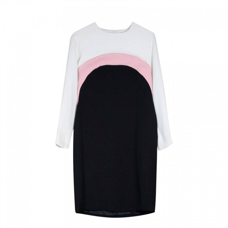 vestido de fiesta corto negro blanco y rosa de nubbe en apparentia para fiesta boda evento coctel bautizo comunion de nubbe en apparentia