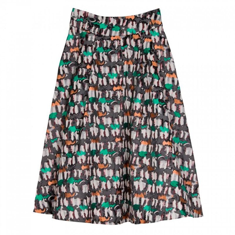 falda de vuelo midi estampada para fiestas bodas eventos coctel bautizo comunion de nubbe en apparentia