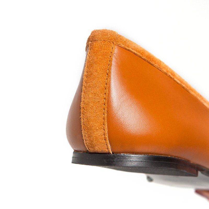 bailarinas marrones con puntera dorada de mas34 en apparentia