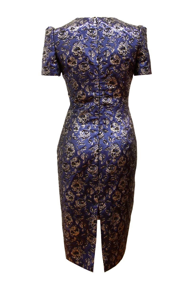 vestido midi con falda de tubo para look invitada de boda fiesta evento coctel bautizo comunion de laura caicoya en apparentia